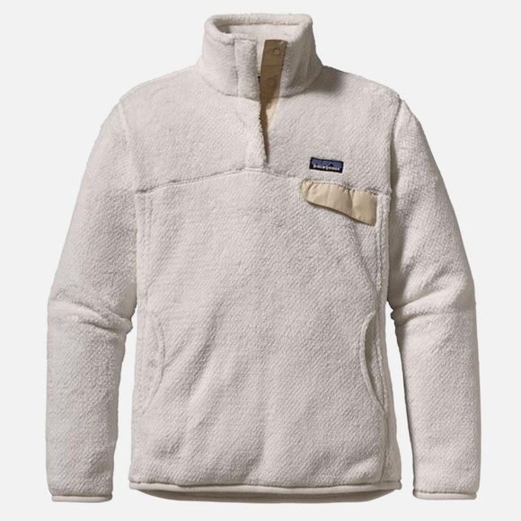 PATAGONIA Women's Re-Tool Snap-T Fleece Pullover white size S cozy soft jacket - Picture 1 of 7